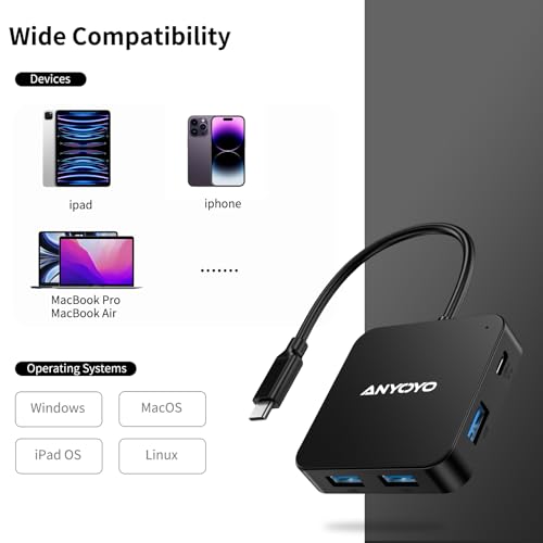 ANYOYO 6-in-1 USB-C Multiport Hub Adapter