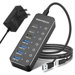 7-Port USB-C Hub with 10Gbps Data Transfer