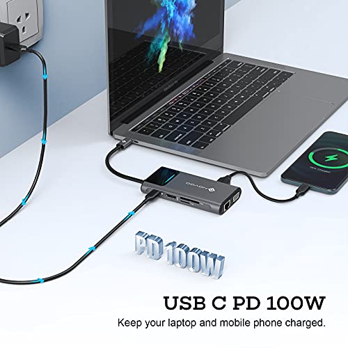 NOVOO 9-in-1 USB-C Hub with Ethernet & HDMI