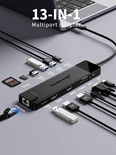 Lemorele 13-in-1 USB-C Docking Station 4K
