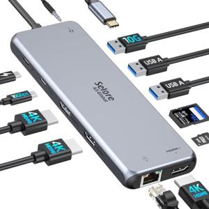 12-in-1 USB-C Docking Station with Triple HDMI
