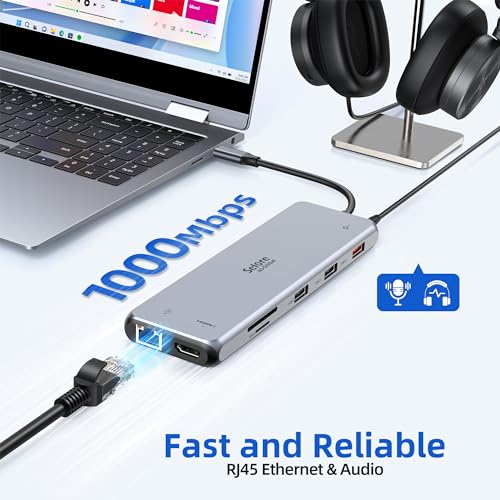 12-in-1 USB-C Docking Station with Triple HDMI