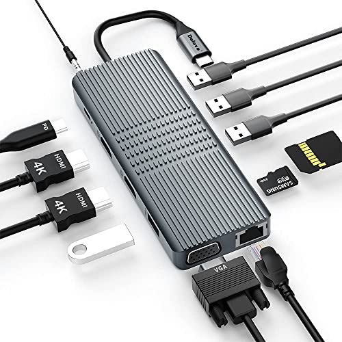 12-in-1 USB-C Docking Station for Dual Monitors