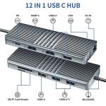 12-in-1 USB-C Docking Station for Dual Monitors