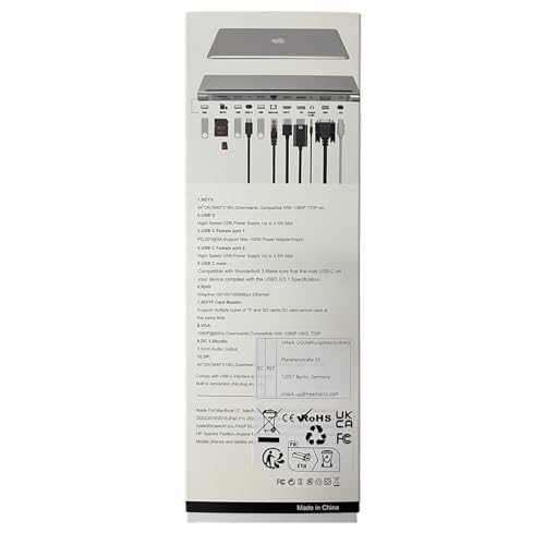 12-in-1 USB-C Hub for Dual/Triple Monitors