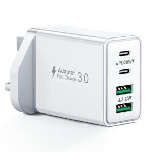 40W Fast USB-C Multiport Charger for iPhone & Samsung
