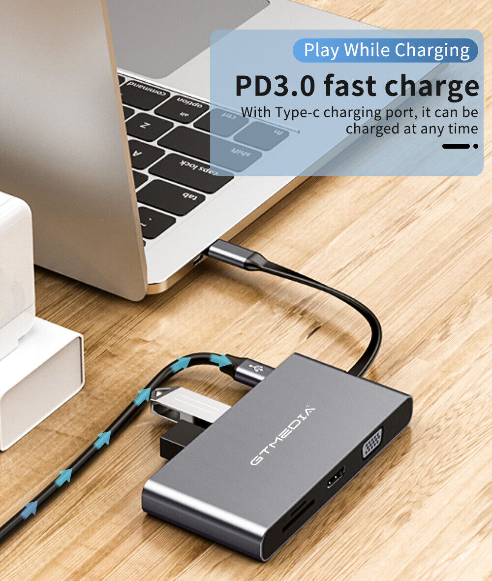 9in1 USB-C Hub with 4K HDMI & RJ45