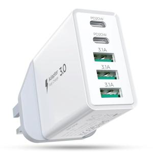50W Fast USB-C Wall Charger with 5 Ports