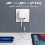 Bediaca Dual Port USB-C Fast Charger Adapter