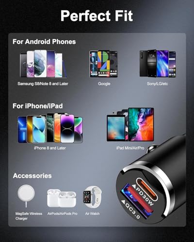 Seseno 60W Dual USB-C Car Charger