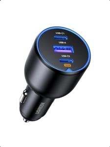 UGREEN 130W USB-C 3-Port Car Charger