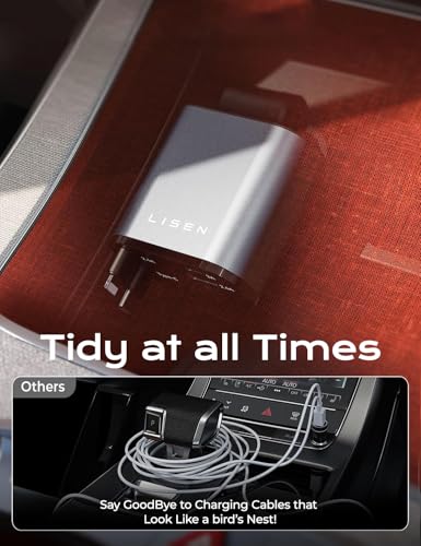 LISEN 69W Retractable USB-C Fast Car Charger