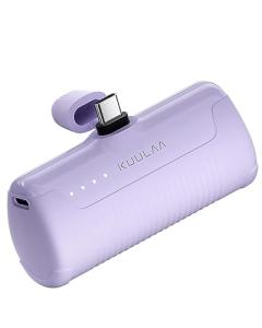 Kuulaa 4500mAh Compact USB-C Power Bank - Purple