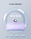 Kuulaa 4500mAh Compact USB-C Power Bank - Purple