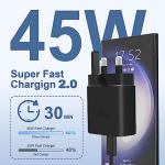45W Fast USB-C Charger for Samsung and Pixel