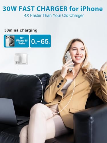 30W USB-C Fast Charger with 2M Cable