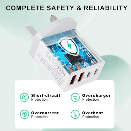 40W 4-Port USB-C Fast Charger Adapter