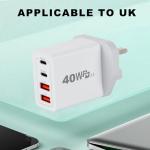 40W 4-Port USB-C Fast Charger Adapter