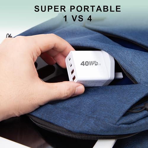40W 4-Port USB-C Fast Charger Adapter