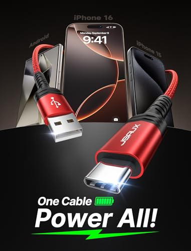JSAUX 2m USB-C Fast Charge Cable 2-Pack