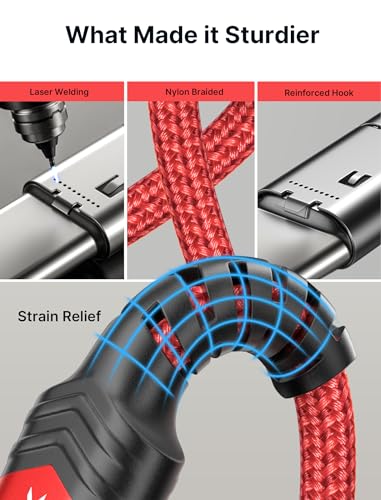JSAUX 2m USB-C Fast Charge Cable 2-Pack