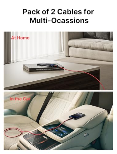 JSAUX 2m USB-C Fast Charge Cable 2-Pack