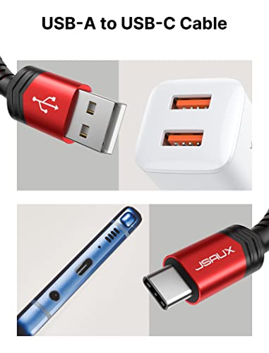 JSAUX 2m USB-C Fast Charge Cable 2-Pack