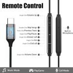 USB-C Earbuds with Mic for Samsung & iPhone