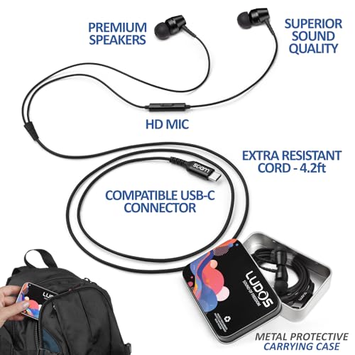 Ludos OMNITONE USB-C Earbuds for iPhone & Samsung