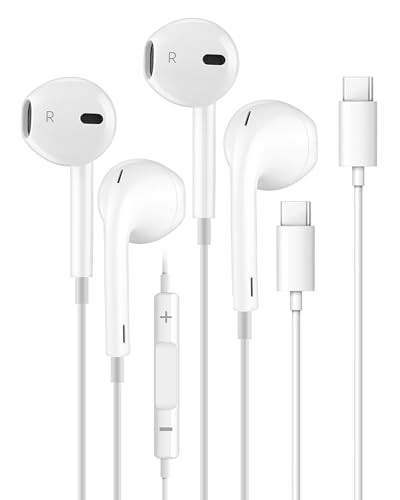 USB-C Headphones (2 Pack) with Mic & Volume Control