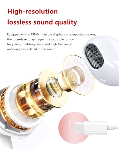 USB-C Headphones (2 Pack) with Mic & Volume Control