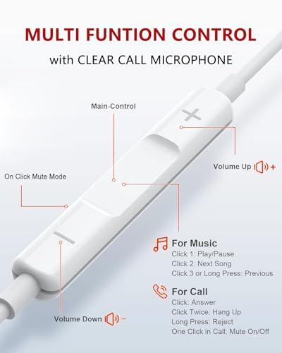 USB-C Headphones (2 Pack) with Mic & Volume Control