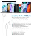 USB-C Wired Earbuds with Microphone and Controls