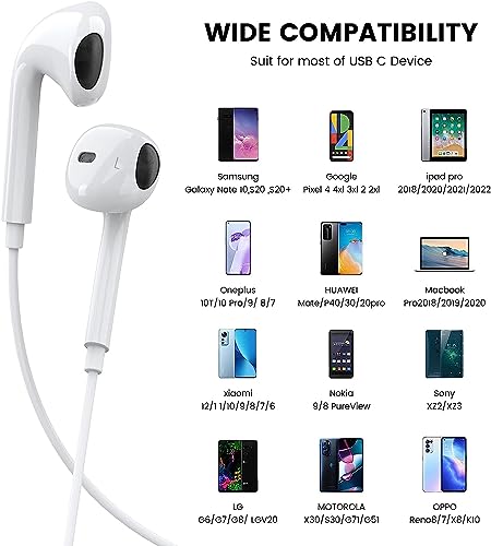 USB-C HiFi Stereo Earbuds with Microphone