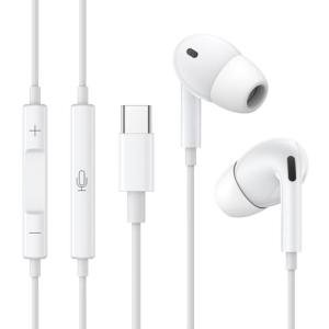 USB-C HiFi Stereo Earbuds with Mic and Volume