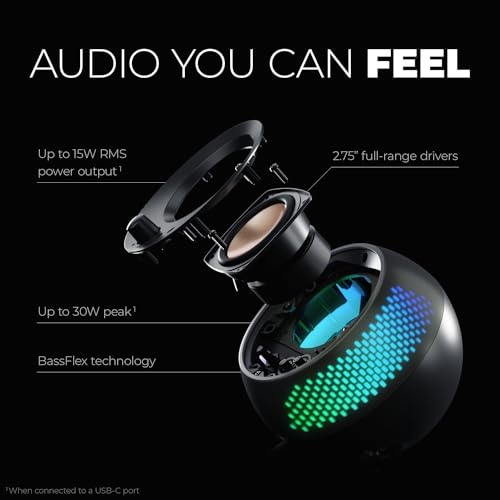 Creative Pebble X 2.0 USB-C Speakers with RGB