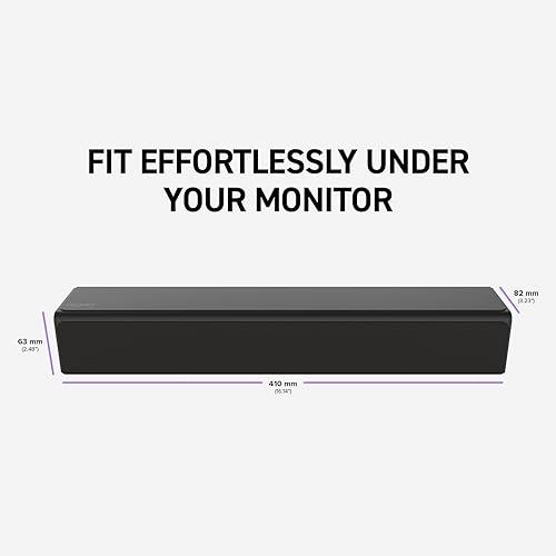 Compact Bluetooth USB-C Under-Monitor Soundbar