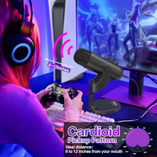 Zealsound USB Microphone for Gaming and Streaming