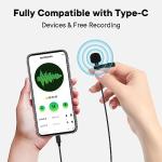 AGPTEK USB-C Lavalier Microphone for Mobile Devices