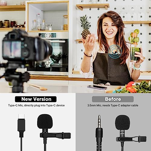 AGPTEK USB-C Lavalier Microphone for Mobile Devices