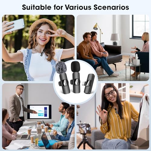 USB-C Wireless Lavalier Microphone for Video Recording