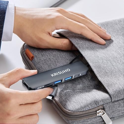 KRISUHO 6-in-1 USB-C Multiport Hub with HDMI