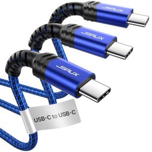 JSAUX 3-Pack USB C Cables - Fast Charging