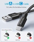 2-Pack Braided USB-C Charger Cable - Black