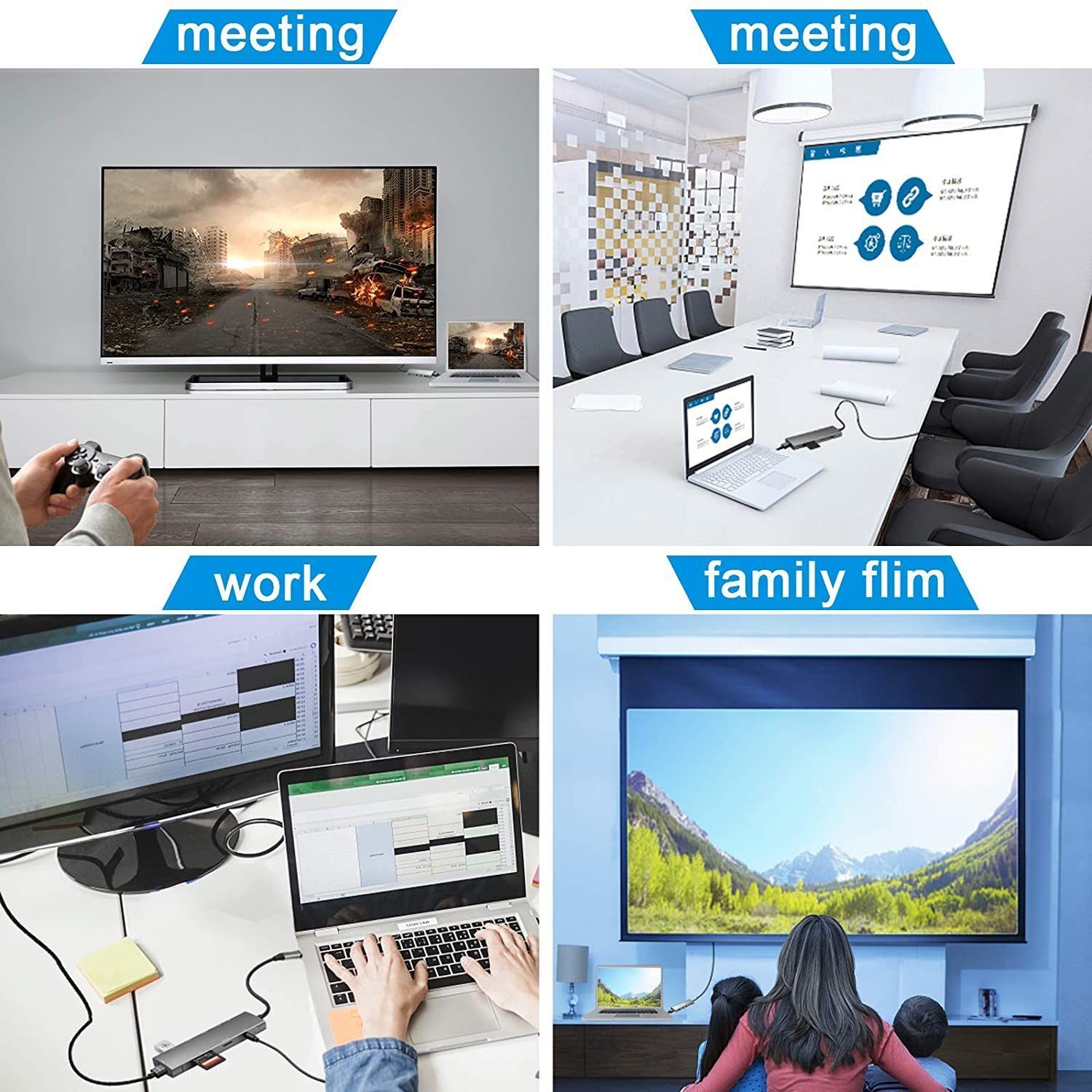 USB-C Hub 9 in 1 with Audio & Gigabit