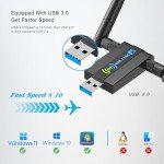 1300Mbps Wireless WiFi USB Adapter for PC