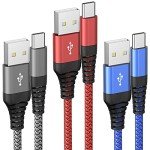 3-Pack Fast USB-C Charger Cables (6FT)