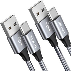 2-Pack USB A to USB C Fast Charger Cable