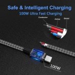 2-Pack 3FT USB-C Fast Charging Cable - 100W
