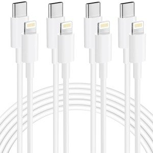 2M USB-C to Lightning Cable 4-Pack, MFi Certified